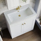 Farlow Shaker Floor Standing 800mm 2-Door Basin Vanity Unit - Satin White