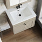 Farlow Shaker Wall Mounted 600mm 1-Drawer Basin Vanity Unit - Pebble Grey