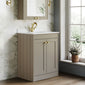 Farlow Shaker Floor Standing 600mm 2-Door Basin Vanity Unit - Pebble Grey