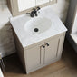 Farlow Shaker Floor Standing 600mm 2-Door Basin Vanity Unit - Pebble Grey