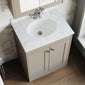 Farlow Shaker Floor Standing 600mm 2-Door Basin Vanity Unit - Pebble Grey