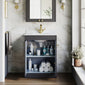 Farlow Shaker Floor Standing 600mm 2-Door Basin Vanity Unit - Satin Soft Black