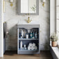 Farlow Shaker Floor Standing 600mm 2-Door Basin Vanity Unit - Satin Grey