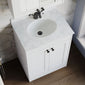 Farlow Shaker Floor Standing 600mm 2-Door Basin Vanity Unit - Satin White