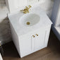 Farlow Shaker Floor Standing 600mm 2-Door Basin Vanity Unit - Satin White