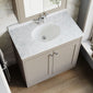 Farlow Shaker Floor Standing 800mm 2-Door Basin Vanity Unit - Pebble Grey
