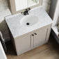 Farlow Shaker Floor Standing 800mm 2-Door Basin Vanity Unit - Pebble Grey