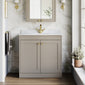 Farlow Shaker Floor Standing 800mm 2-Door Basin Vanity Unit - Pebble Grey