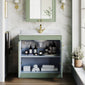 Farlow Shaker Floor Standing 800mm 2-Door Basin Vanity Unit - Satin Green