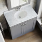 Farlow Shaker Floor Standing 800mm 2-Door Basin Vanity Unit - Satin Grey