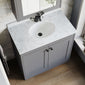 Farlow Shaker Floor Standing 800mm 2-Door Basin Vanity Unit - Satin Grey