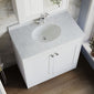 Farlow Shaker Floor Standing 800mm 2-Door Basin Vanity Unit - Satin White