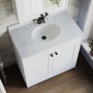 Farlow Shaker Floor Standing 800mm 2-Door Basin Vanity Unit - Satin White