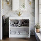 Farlow Shaker Floor Standing 800mm 2-Door Basin Vanity Unit - Satin White