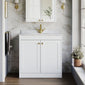Farlow Shaker Floor Standing 800mm 2-Door Basin Vanity Unit - Satin White