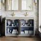 Farlow Shaker Floor Standing 1200mm 4-Door Basin Vanity Unit - Pebble Grey