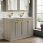 Farlow Shaker Floor Standing 1200mm 4-Door Basin Vanity Unit - Pebble Grey