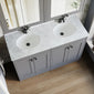 Farlow Shaker Floor Standing 1200mm 4-Door Basin Vanity Unit - Satin Grey