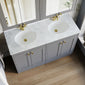 Farlow Shaker Floor Standing 1200mm 4-Door Basin Vanity Unit - Satin Grey