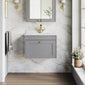 Farlow Shaker Wall Mounted 600mm 1-Drawer Basin Vanity Unit - Satin Grey