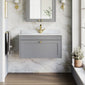 Farlow Shaker Wall Mounted 800mm 1-Drawer Basin Vanity Unit - Satin Grey