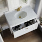 Farlow Shaker Wall Mounted 800mm 1-Drawer Basin Vanity Unit - Satin White