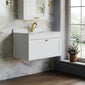 Farlow Shaker Wall Mounted 800mm 1-Drawer Basin Vanity Unit - Satin White