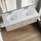 Farlow Shaker Wall Mounted 1200mm 2-Drawer Basin Vanity Unit - Pebble Grey