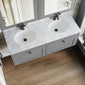 Farlow Shaker Wall Mounted 1200mm 2-Drawer Basin Vanity Unit - Satin Grey