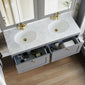Farlow Shaker Wall Mounted 1200mm 2-Drawer Basin Vanity Unit - Satin Grey