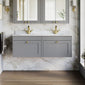 Farlow Shaker Wall Mounted 1200mm 2-Drawer Basin Vanity Unit - Satin Grey