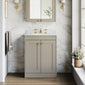 Farlow Shaker Floor Standing 600mm 2-Door Basin Vanity Unit - Pebble Grey