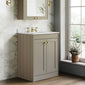 Farlow Shaker Floor Standing 600mm 2-Door Basin Vanity Unit - Pebble Grey