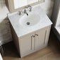 Farlow Shaker Floor Standing 600mm 2-Door Basin Vanity Unit - Pebble Grey