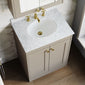Farlow Shaker Floor Standing 600mm 2-Door Basin Vanity Unit - Pebble Grey