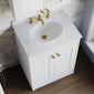 Farlow Shaker Floor Standing 600mm 2-Door Basin Vanity Unit - Satin White