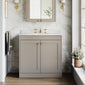 Farlow Shaker Floor Standing 800mm 2-Door Basin Vanity Unit - Pebble Grey