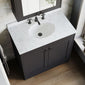 Farlow Shaker Floor Standing 800mm 2-Door Basin Vanity Unit - Satin Soft Black