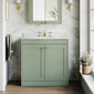 Farlow Shaker Floor Standing 800mm 2-Door Basin Vanity Unit - Satin Green