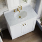 Farlow Shaker Floor Standing 800mm 2-Door Basin Vanity Unit - Satin White