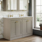 Farlow Shaker Floor Standing 1200mm 4-Door Basin Vanity Unit - Pebble Grey