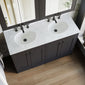Farlow Shaker Floor Standing 1200mm 4-Door Basin Vanity Unit - Satin Soft Black