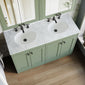 Farlow Shaker Floor Standing 1200mm 4-Door Basin Vanity Unit - Satin Green