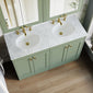 Farlow Shaker Floor Standing 1200mm 4-Door Basin Vanity Unit - Satin Green