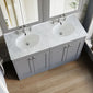 Farlow Shaker Floor Standing 1200mm 4-Door Basin Vanity Unit - Satin Grey