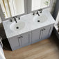 Farlow Shaker Floor Standing 1200mm 4-Door Basin Vanity Unit - Satin Grey
