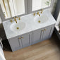 Farlow Shaker Floor Standing 1200mm 4-Door Basin Vanity Unit - Satin Grey