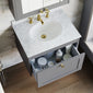 Farlow Shaker Wall Mounted 600mm 1-Drawer Basin Vanity Unit - Satin Grey