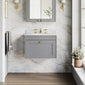 Farlow Shaker Wall Mounted 600mm 1-Drawer Basin Vanity Unit - Satin Grey