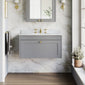 Farlow Shaker Wall Mounted 800mm 1-Drawer Basin Vanity Unit - Satin Grey